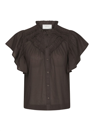 Vinsa s voile top Dark Brown Neo Noir 